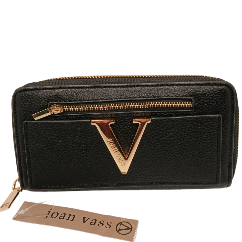 Joan Vass Wallet Faux Leather Brennan